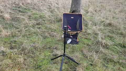 Vlog setup at Danebury hill. Ironage fort