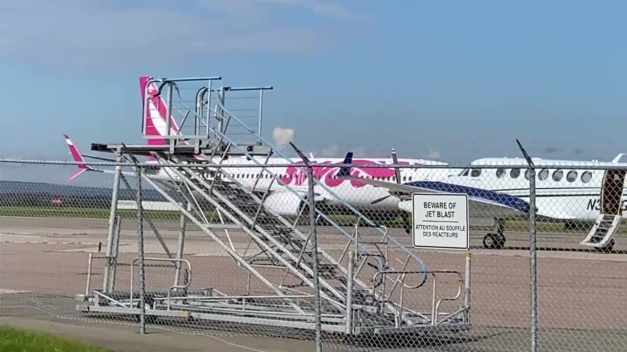 A Few Airplanes Taking Flight Out Of Moncton New Brunswick Canada Airport Jet