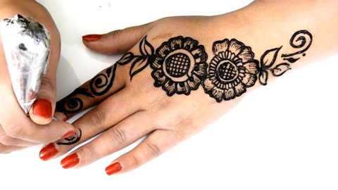 1 2 3 mehndi design trick