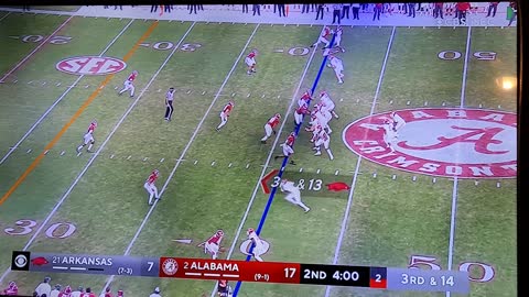 Bama 17 Arkansas 23