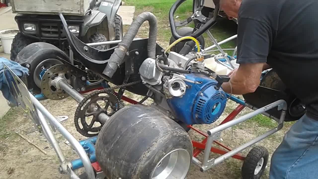 Karting VLOG #3 - Preping the Backyard Dirt Oval Kart