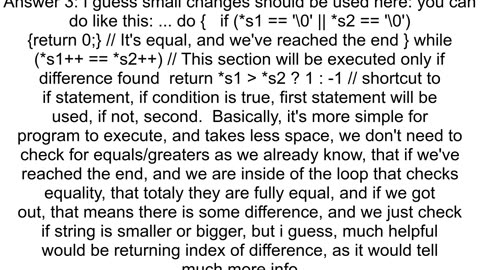 String compare without using standard library function