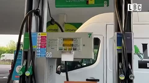 Demolition of gas stations by micro-losers in protest of the use of fossil fuels
