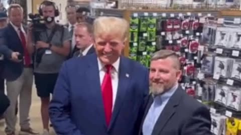 president trump buys a shiney new handgun