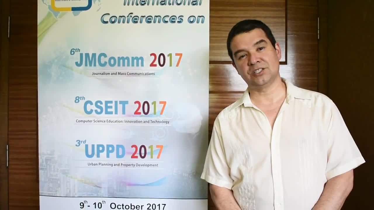 John Ramirez at CSEIT Conference 2017 by Global Science & Technology Forum (GSTF)