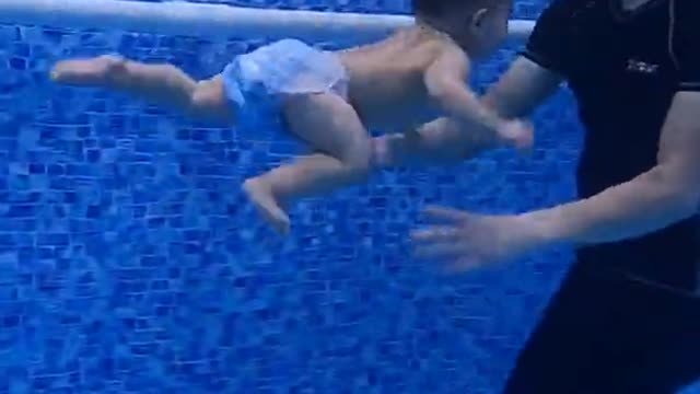 Cute Baby Swimming class