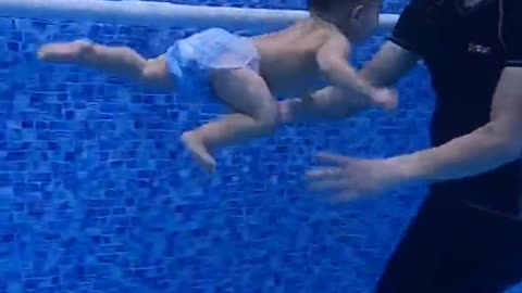 Cute Baby Swimming class