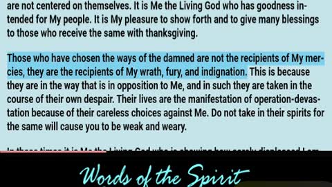 Words of the Spirit. July 23 2022