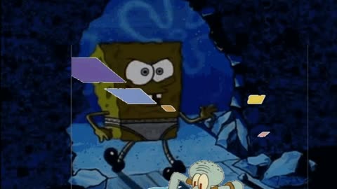 Squidward Is Playing With Tiles While SpongeBob Does An Evil Laugh 😈