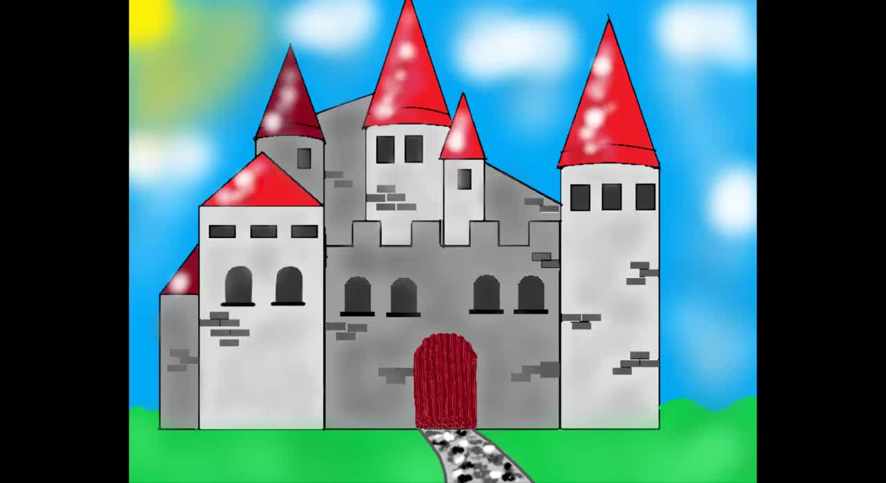 CASTLE - ZAMEK 🏰 HOW TO DRAW - FOR CHILDRENS ♥