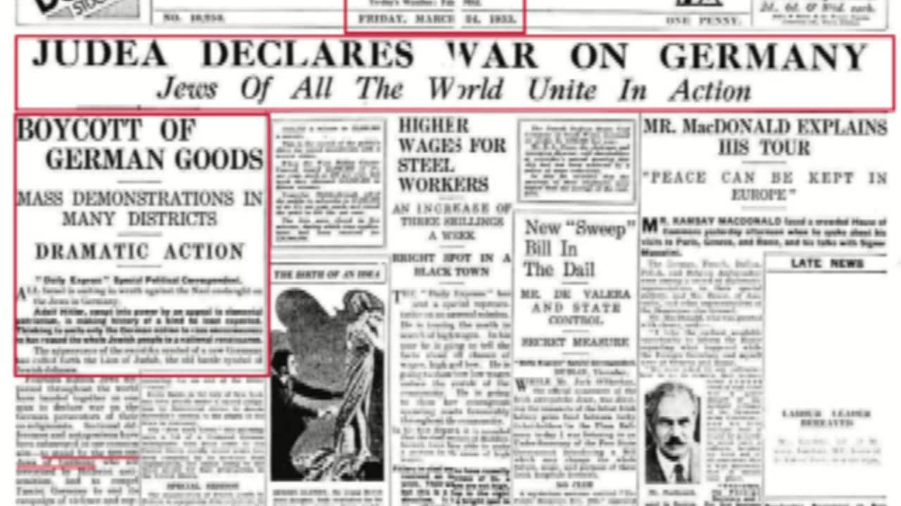 Inghilterra: Ebrei, guerra alla Germania 1933