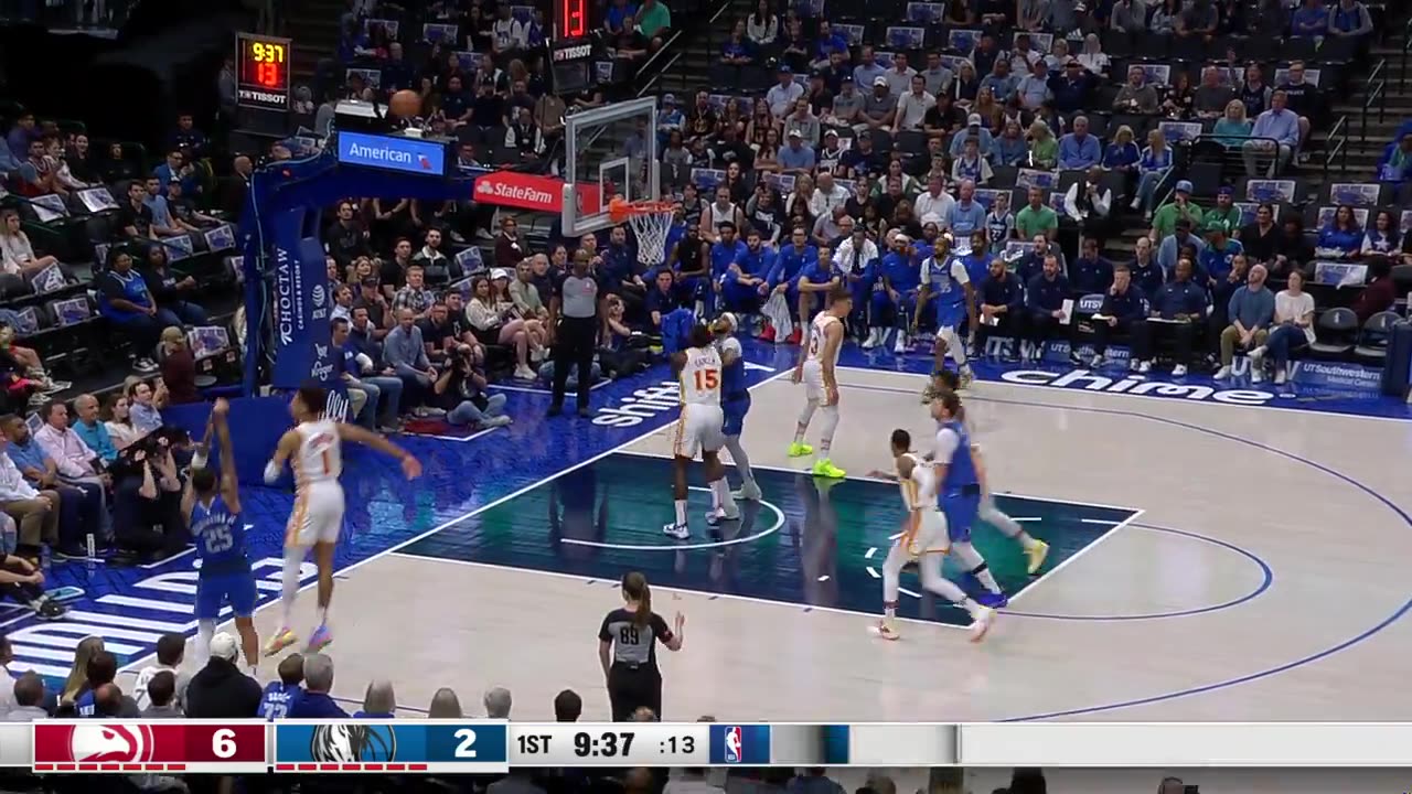 NBA: Doncic's No-Look Dime Finds Washington for 3! Hawks vs. Mavericks