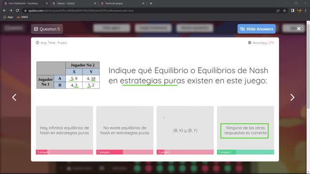 Teoria de Juegos Quizz