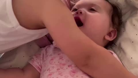 Cute baby kissing