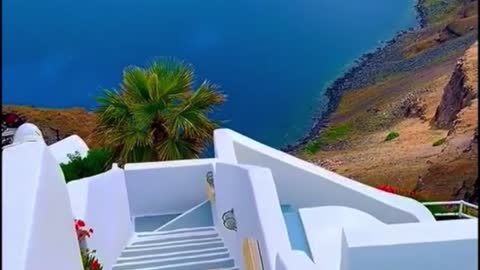 The Greek Aegean island of Santorini