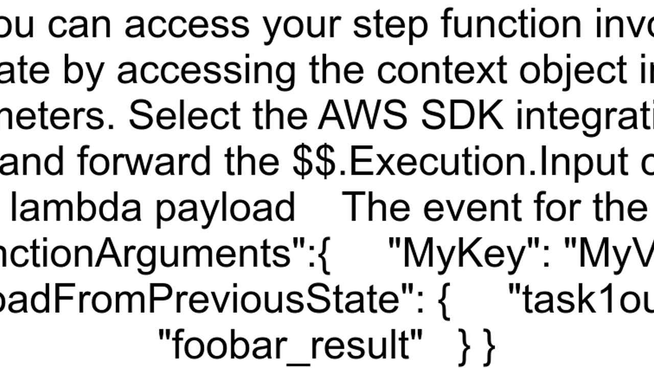 Global variable alternative in a AWS Step Function execution