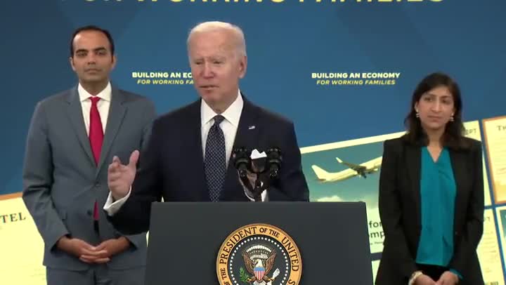 Joe Biden claims that airlines charging a fee for extra leg room is racist.