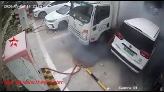 Never stay in the car while charging.