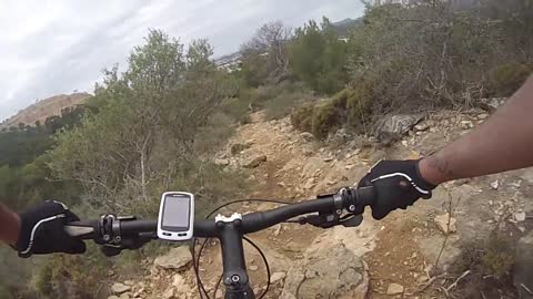 Mallorca biking - how not to handle steep decents!! mtb