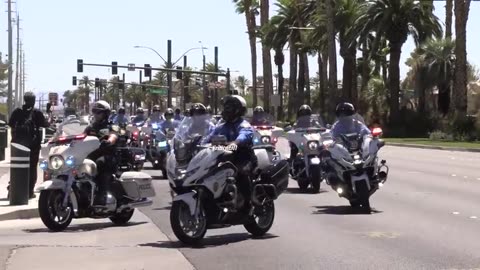 Donald Trump's Motorcade & Plane Departing Las Vegas