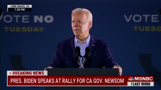 Biden Pleas For Newsom Vote