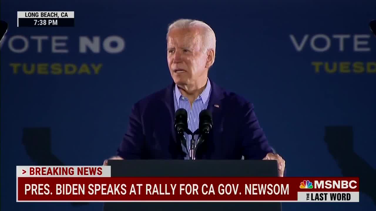 Biden Pleas For Newsom Vote