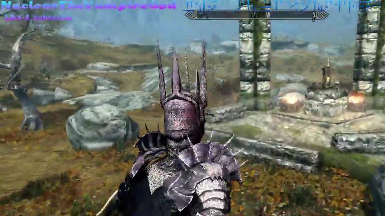 Skyrim killing giants as sauron