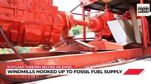 Diesel generators are used to keep Scotland's wind turbines working