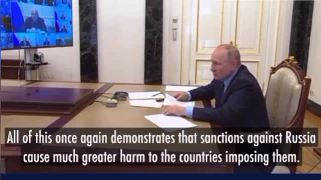 Putin warns that the West’s sanctions against Russia could lead to catastrophic consequences