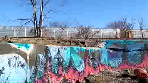 Train in Detroit at the Lincoln Street Art Park