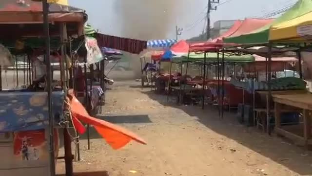 Dust Devil Disrupts Patong Market