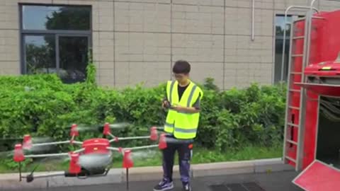 futuristic firefighter drone in china. amazing!