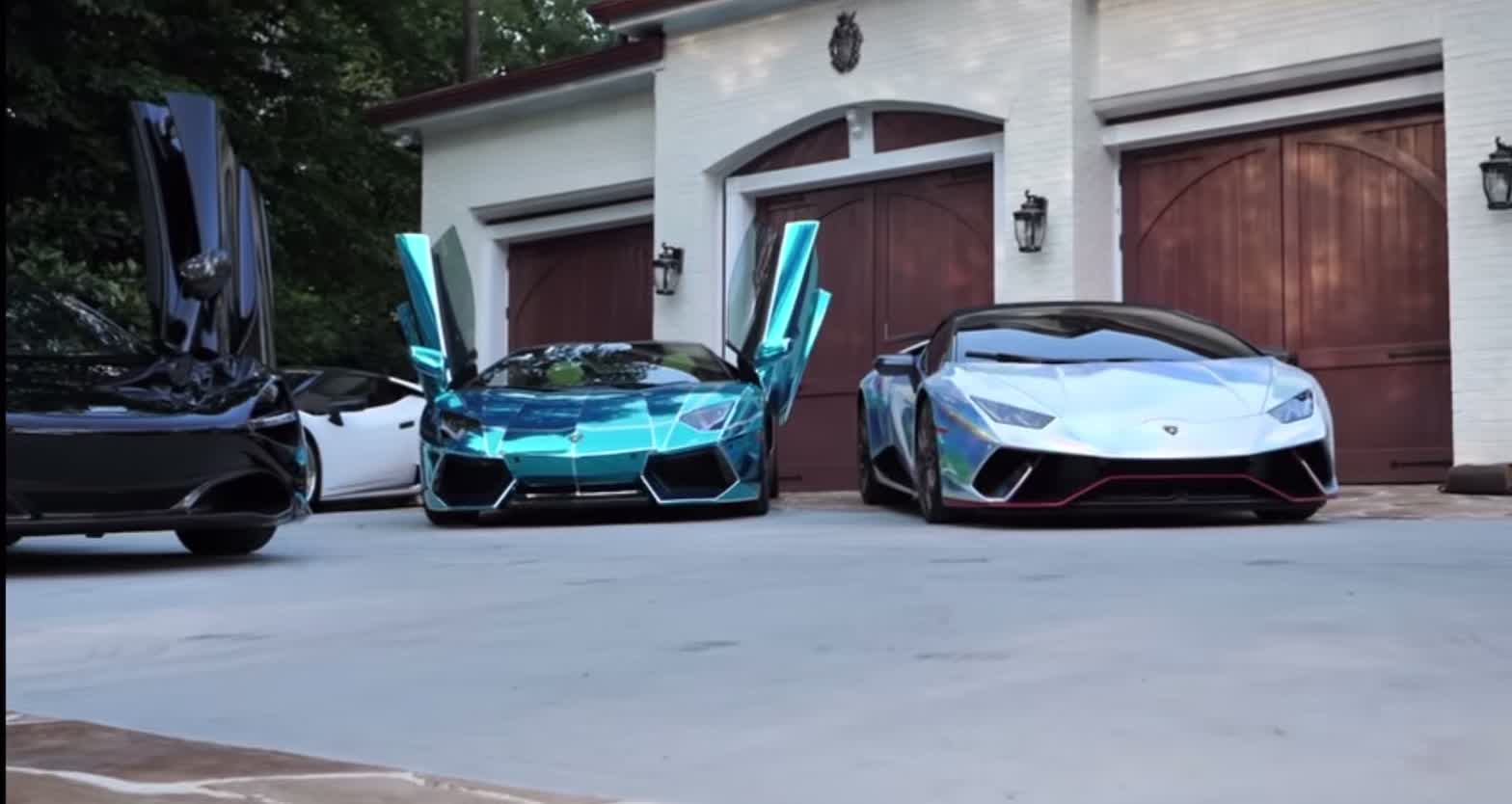 Rare Lamborghinis at Mansion in California