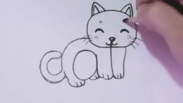 How to draw a cat in a easy way