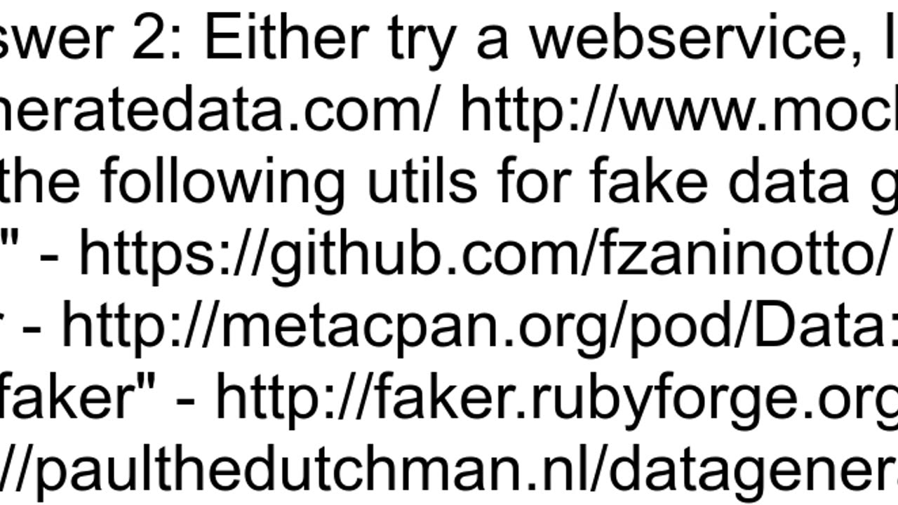 Automatic test data generation