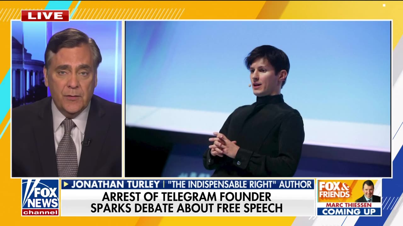 Prof. Turley on Pavel Durov's Arrest: Americans' rights are at stake here