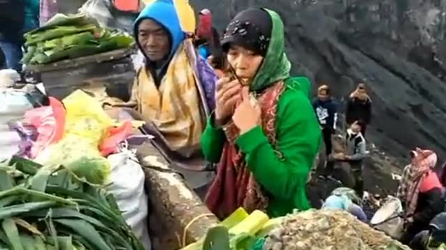 "YADNYA KASADA" unique ceremony of Hinduism in java indonesia