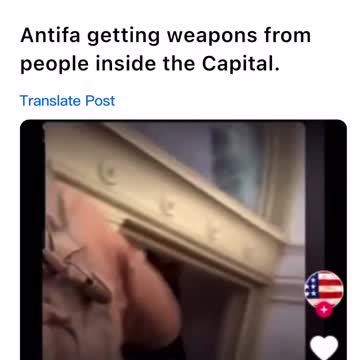 J6: Antifa Getting Weapons Handed to Them From Inside the Capitol