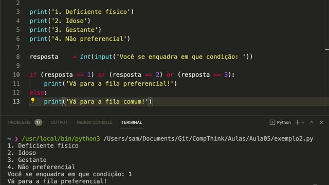 Operador or em python