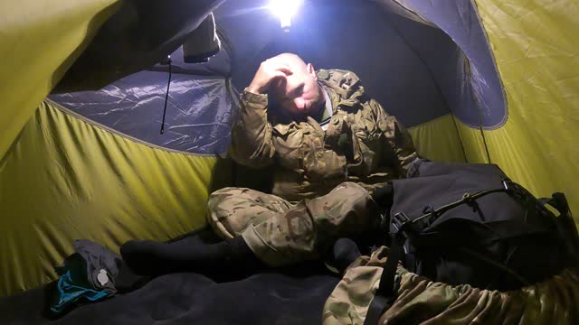 Go pro speed lapse setting up the sleep system