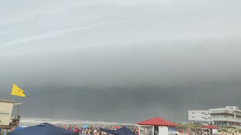 Thunderstorm in Torres Rio Grande do Sul , Brazil