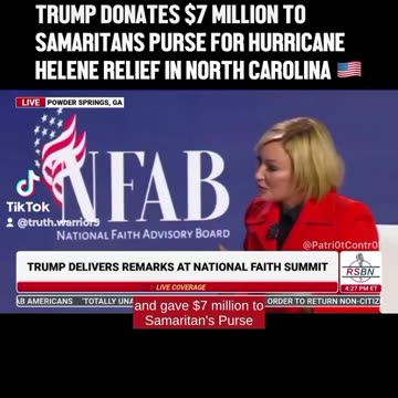 The Donald donates 7 Million to Hurricane Helene victims