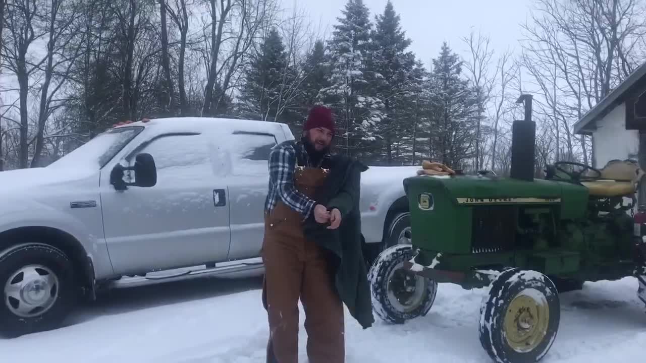 Carhartt lined overalls review and plowing snow