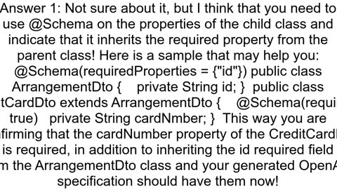 Inherit required fields from parent class Schema annotation