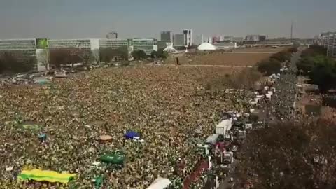 Biggest pro-Bolsonaro and anti Brazilian Supreme Court Manifestation in capital city Brazilia