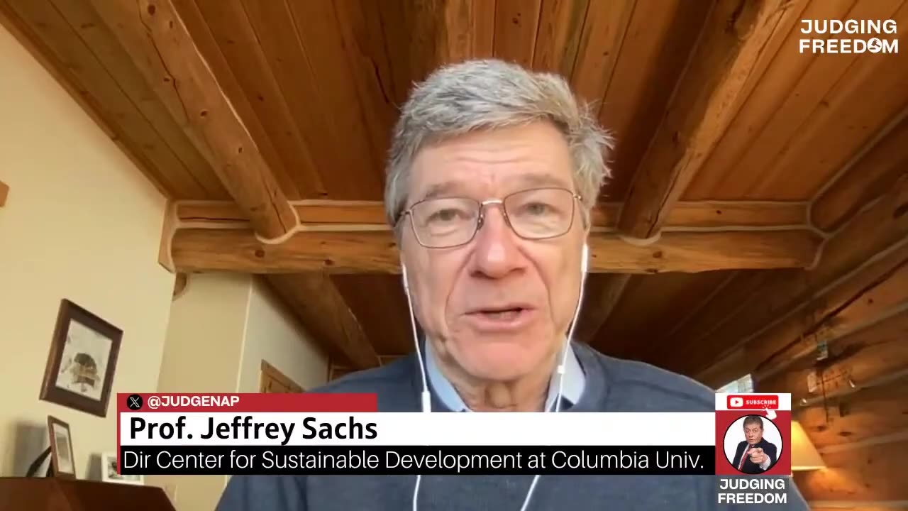 "The US stands alone with Israel....this is the worst foreign policy imaginable." Jeffrey Sachs