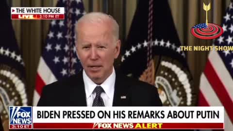 Joe Biden taking questions after budget remarks