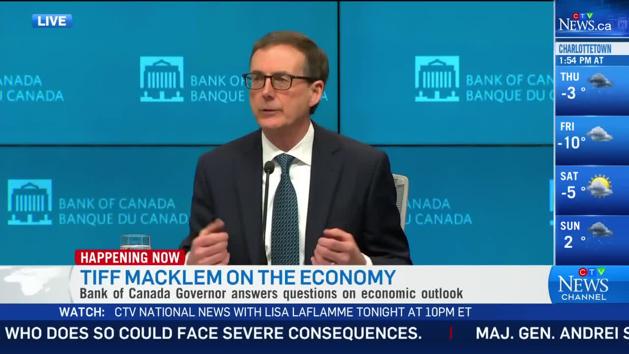 Bank of Canada Governor Tiff Macklem answers questions about Canada’s economy