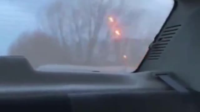 Russian missiles are launched in a barrage directed at Ukraine.