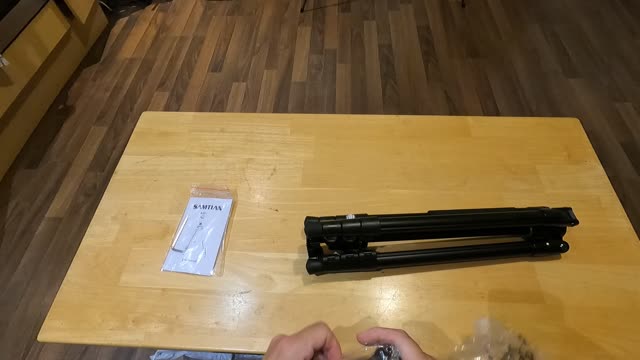 Unboxing a new tripod